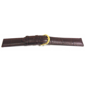 Watch strap leather brown 19mm 